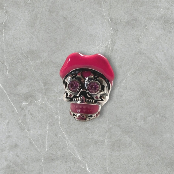 BOGO! Bundle to get the discount!! Pink Day of the Dead Mask 925 - Picture 2 of 2